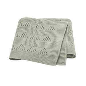 Knit Blanket Infant 100% Cotton Soft Mimixiong