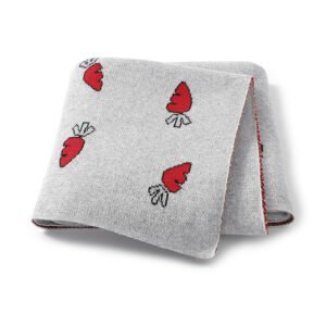 Jacquard Carrot Baby Cotton  Blanket Wraps Mimixiong