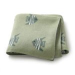 Fish Patterned Knitted Soft Cute Baby Blankets Mimixiong