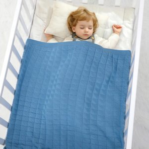 Wholesale Mimixiong Super Soft Baby Blanket Solid Color Knitted Baby Stroller Covers New Born Gift