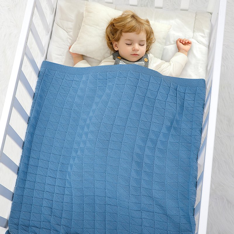 Wholesale Mimixiong Super Soft Baby Blanket Solid Color Knitted Baby Stroller Covers New Born Gift