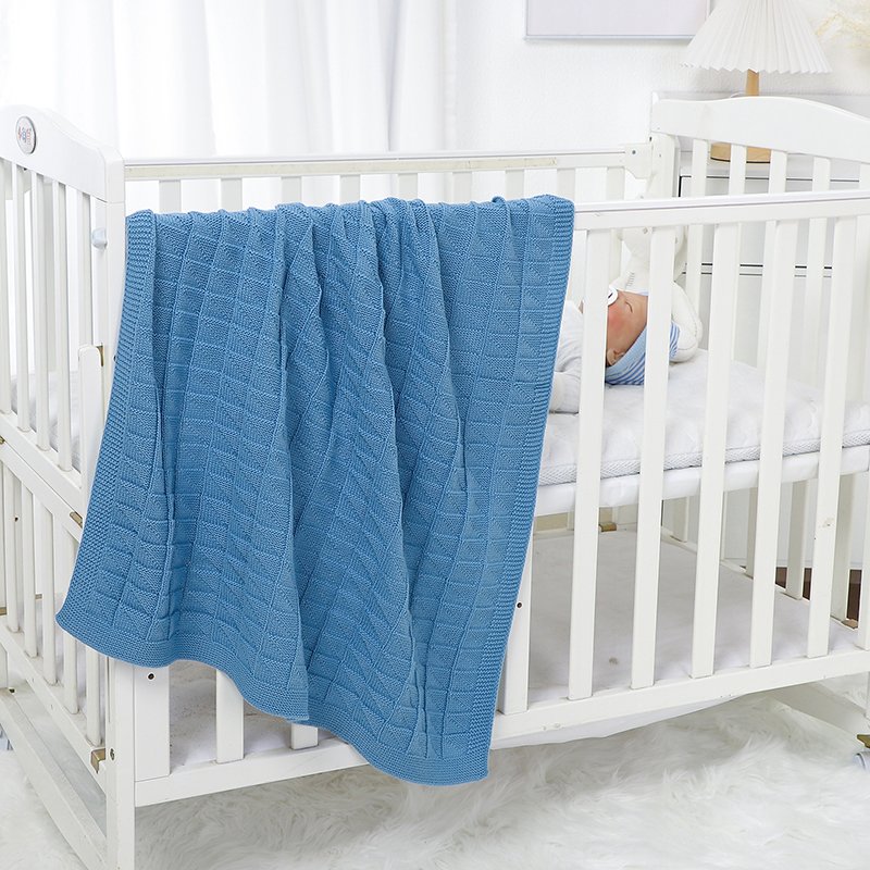 Wholesale Mimixiong Super Soft Baby Blanket Solid Color Knitted Baby Stroller Covers New Born Gift