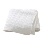 Wholesale Mimixiong Super Soft Baby Blanket Solid Color Knitted Baby Stroller Covers New Born Gift