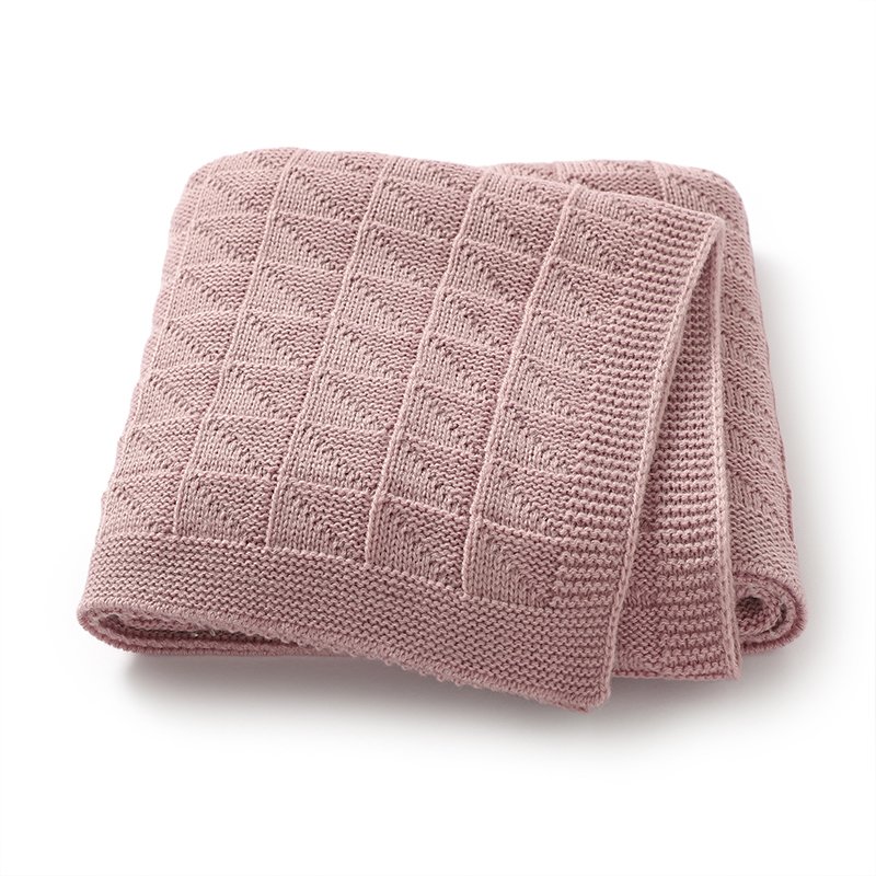 Wholesale Mimixiong Super Soft Baby Blanket Solid Color Knitted Baby Stroller Covers New Born Gift
