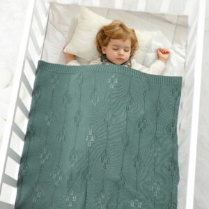 Solid Pure Cotton Babi Throw Blanket Low MOQ Custom Mimixiong