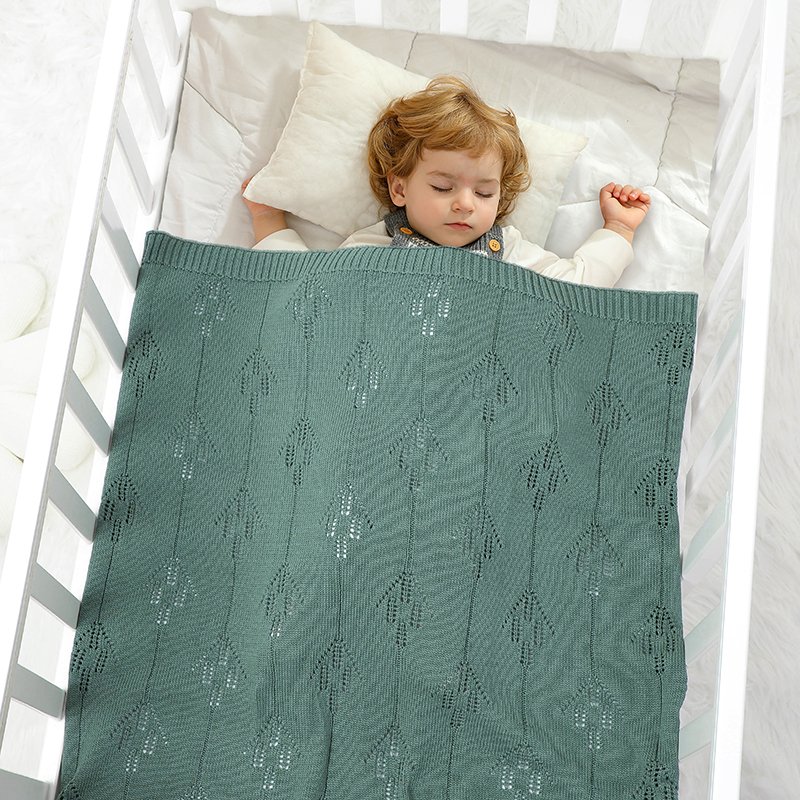 Solid Pure Cotton Babi Throw Blanket Low MOQ Custom Mimixiong