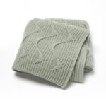 Knit Stroller Solid Yarn Swaddle Towel Blanket Mimixiong