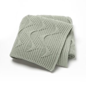 Knit Stroller Solid Yarn Swaddle Towel Blanket Mimixiong