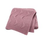 Knit Stroller Solid Yarn Swaddle Towel Blanket Mimixiong
