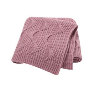 Knit Stroller Solid Yarn Swaddle Towel Blanket Mimixiong