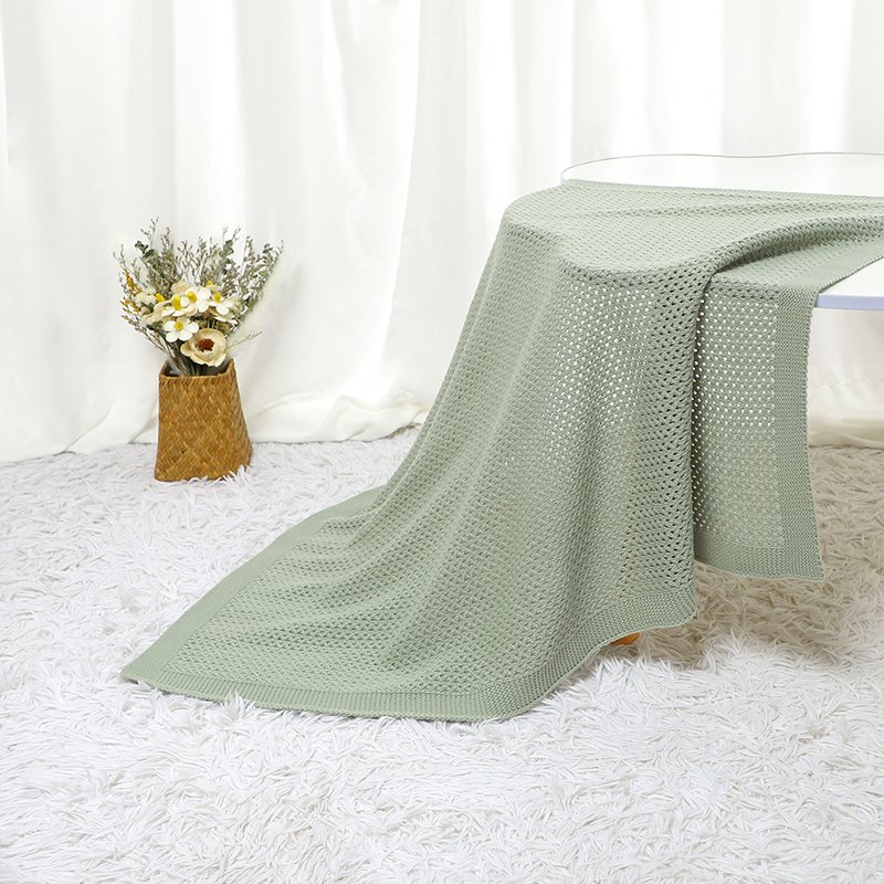Solid Hollow Summer Bedding Cover Breathable Blanket Mimixiong