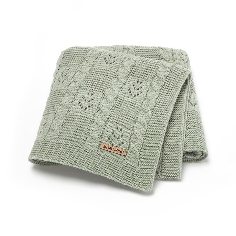 Hot Solid Color Knitted Baby Blanket Mimixiong