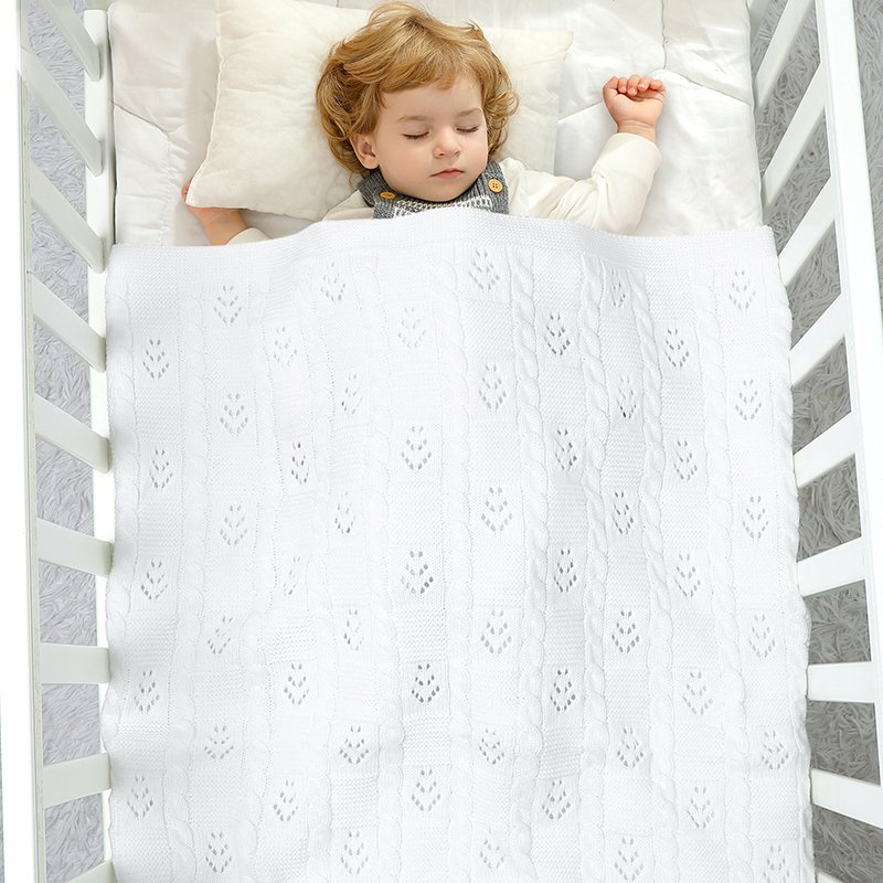 Hot Solid Color Knitted Baby Blanket Mimixiong