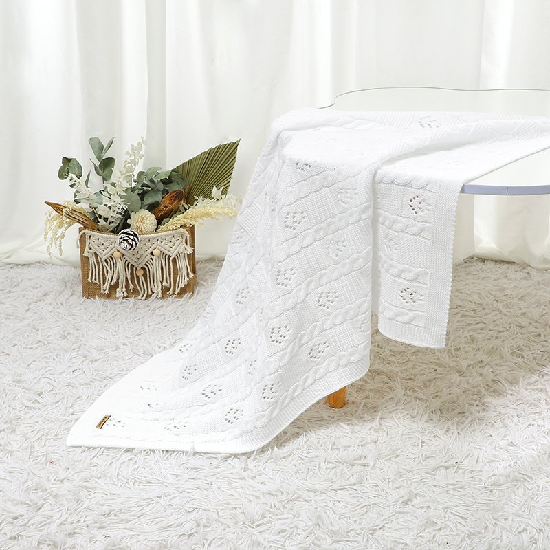 Hot Solid Color Knitted Baby Blanket Mimixiong