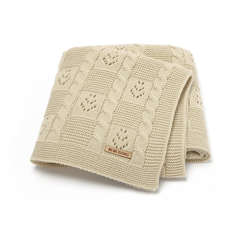 Hot Solid Color Knitted Baby Blanket Mimixiong