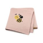 Cute Bee Pattern Jacquard  Knitted Baby Blanket Mimixiong
