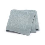 Cotton Plain Color Baby Knitted Swaddle Blanket Mimixiong