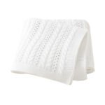 Hollow Out Newborn Solid Baby Bedding Blanket Mimixiong