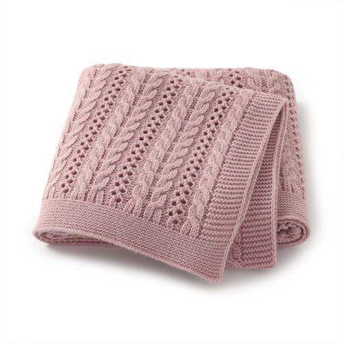 Hollow Out Newborn Solid Baby Bedding Blanket Mimixiong