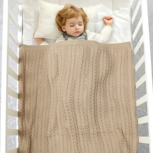Hollow Out Newborn Solid Baby Bedding Blanket Mimixiong