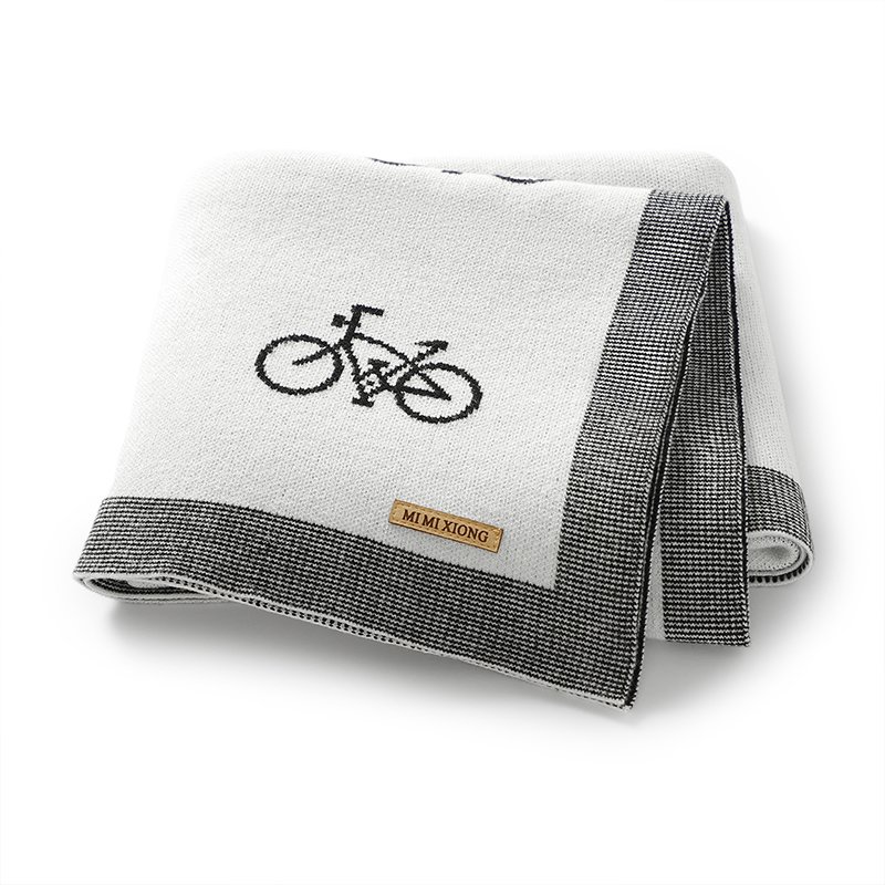 Bicycle Print Baby Soft Baby Swaddle Muslin Blankets Mimixiong