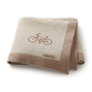 Bicycle Print Baby Soft Baby Swaddle Muslin Blankets Mimixiong