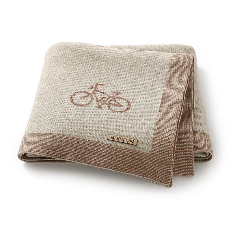 Bicycle Print Baby Soft Baby Swaddle Muslin Blankets Mimixiong