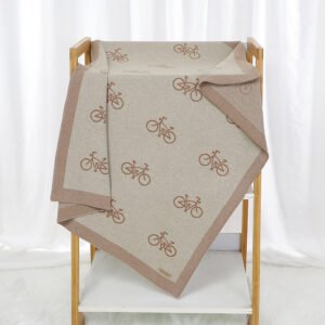 Bicycle Print Baby Soft Baby Swaddle Muslin Blankets Mimixiong
