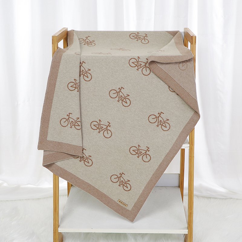 Bicycle Print Baby Soft Baby Swaddle Muslin Blankets Mimixiong