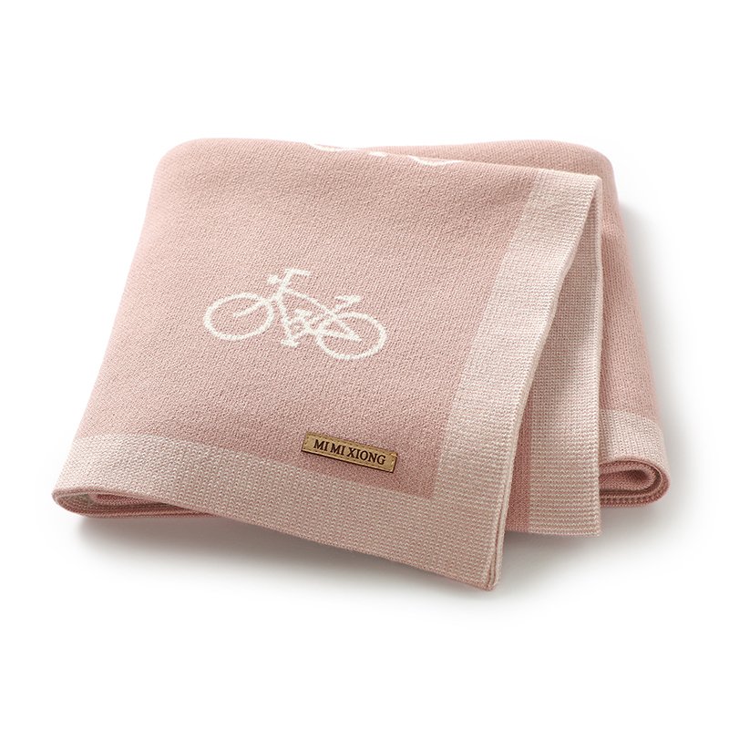 Bicycle Print Baby Soft Baby Swaddle Muslin Blankets Mimixiong