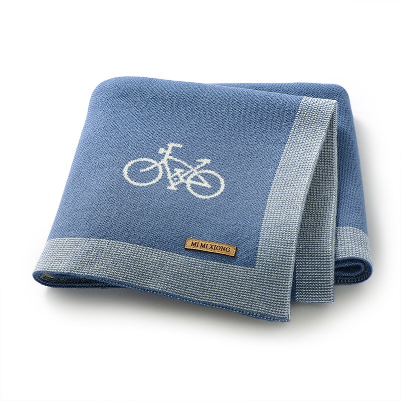 Bicycle Print Baby Soft Baby Swaddle Muslin Blankets Mimixiong
