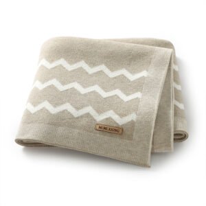 Wavy Stripes Mantas  Newborn Baby Knitted Blanket Mimixiong
