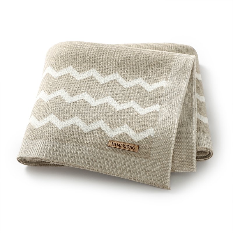 Wavy Stripes Mantas  Newborn Baby Knitted Blanket Mimixiong