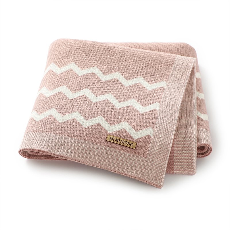 Wavy Stripes Mantas  Newborn Baby Knitted Blanket Mimixiong