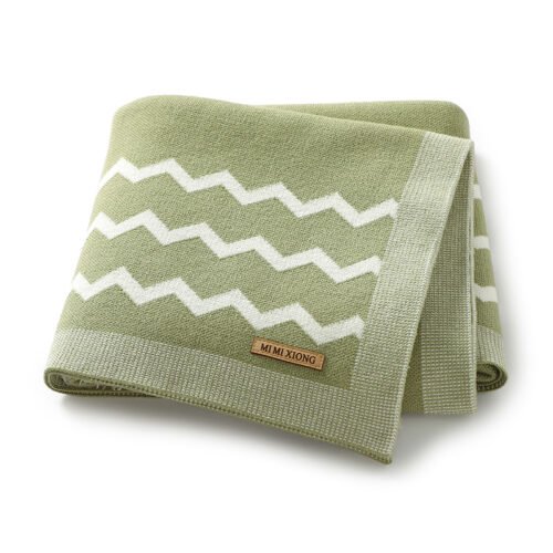 Wavy Stripes Mantas  Newborn Baby Knitted Blanket Mimixiong