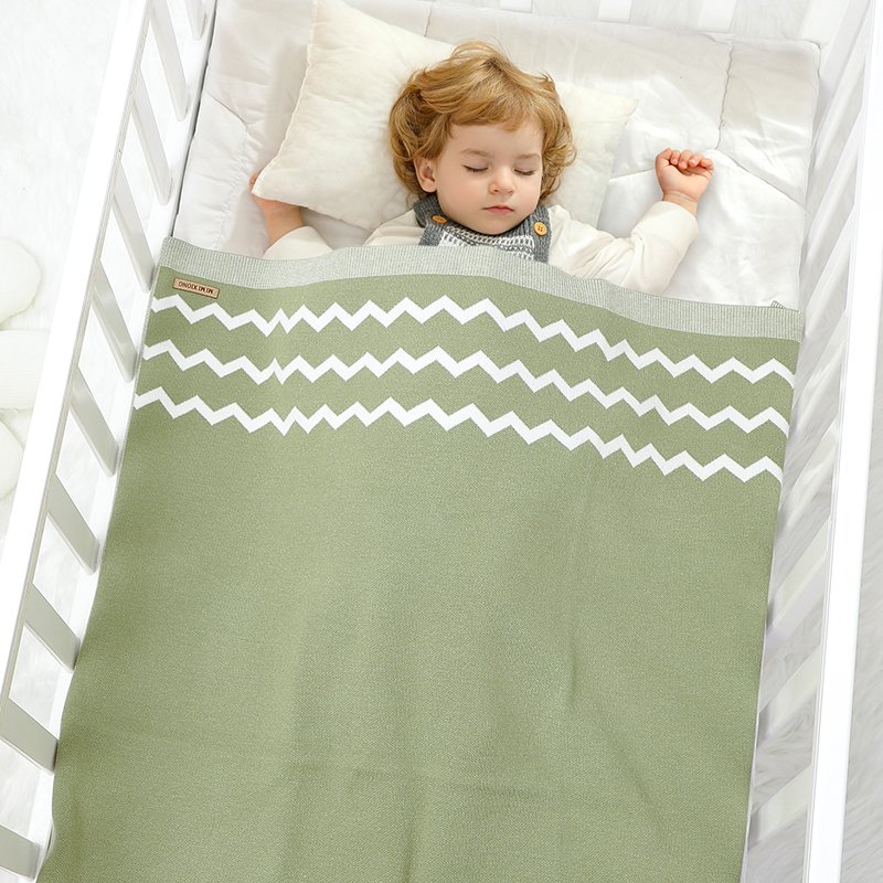 Wavy Stripes Mantas  Newborn Baby Knitted Blanket Mimixiong