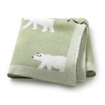 Polar Bear Knitted Baby Blanket Mimixiong