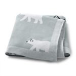 Polar Bear Knitted Baby Blanket Mimixiong