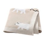 Polar Bear Knitted Baby Blanket Mimixiong