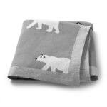 Polar Bear Knitted Baby Blanket Mimixiong
