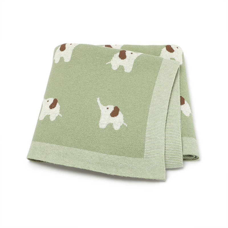 Jacquard Animal Pattern Baby Swaddle Blanket Mimixiong