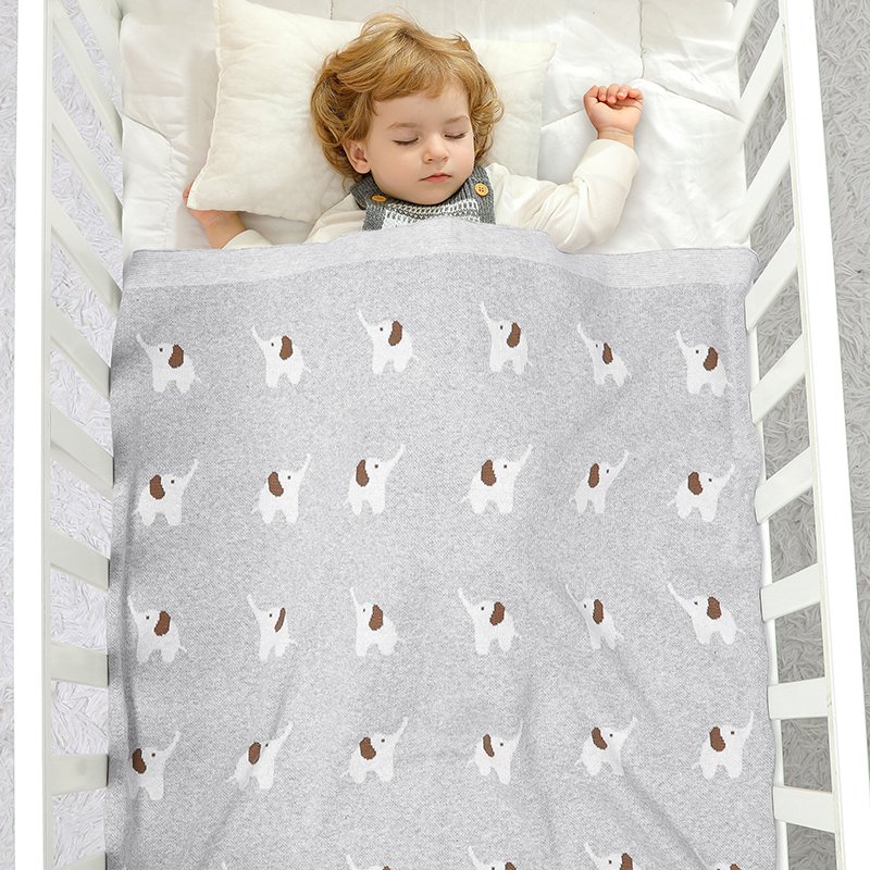 Jacquard Animal Pattern Baby Swaddle Blanket Mimixiong