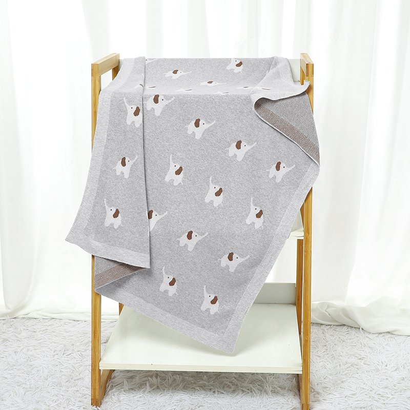 Jacquard Animal Pattern Baby Swaddle Blanket Mimixiong