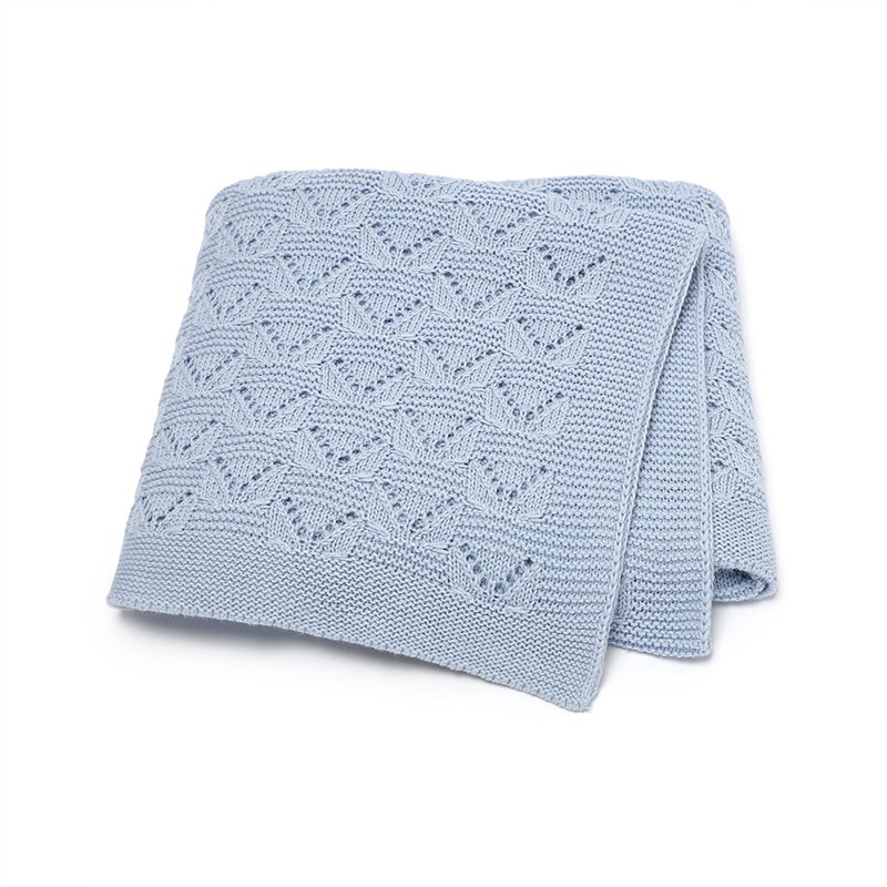 Cotton Solid Color Hollow Out Baby Swaddle Blanket Mimixiong