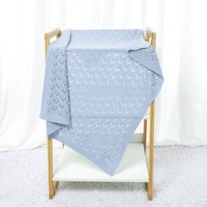 Cotton Solid Color Hollow Out Baby Swaddle Blanket Mimixiong