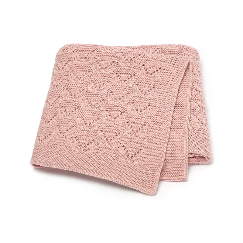 Cotton Solid Color Hollow Out Baby Swaddle Blanket Mimixiong