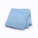 Solid Knit 100% Acrylic Newborn Baby Blanket Mimixiong