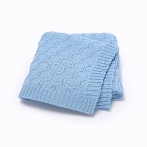 Solid Knit 100% Acrylic Newborn Baby Blanket Mimixiong