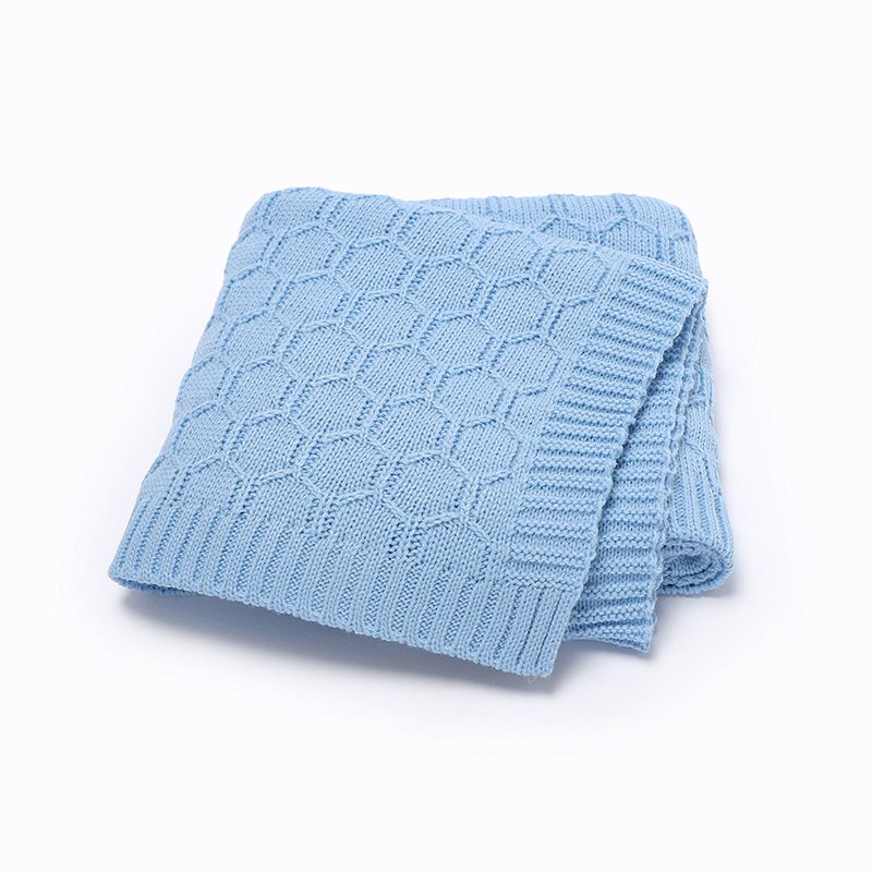 Solid Knit 100% Acrylic Newborn Baby Blanket Mimixiong