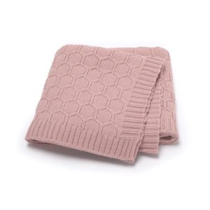 Solid Knit 100% Acrylic Newborn Baby Blanket Mimixiong